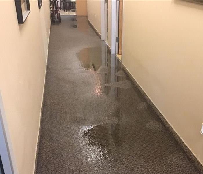 Hallway Affected by Water Damage