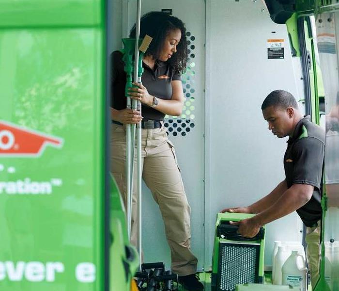 SERVPRO water damage cleanup technicians 